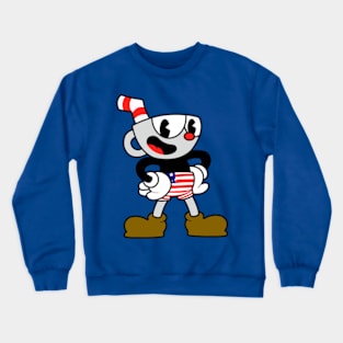 Cuphead Patriotic - America USA Crewneck Sweatshirt